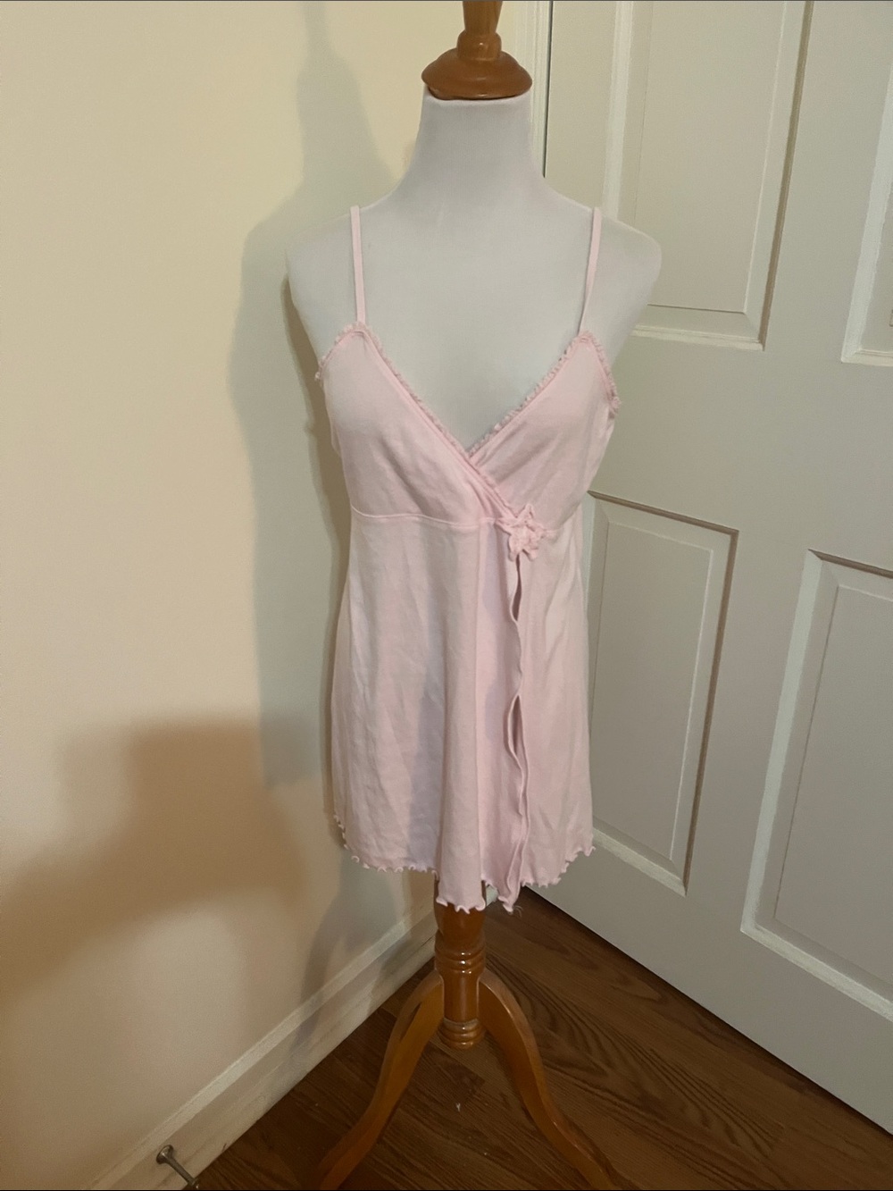 Light Pink Lace-Trim babydoll sleepwear